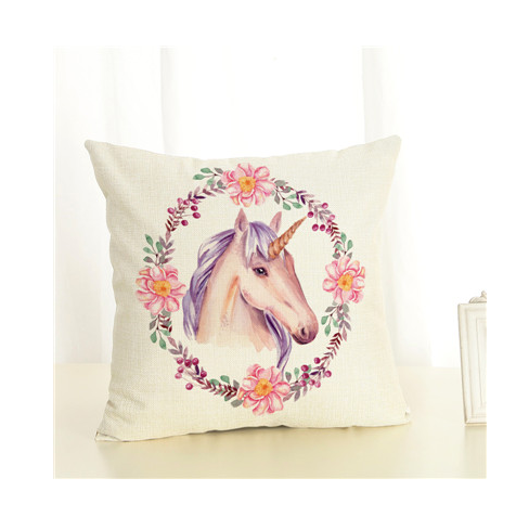 Fashion Pillow Cover Unicorn Pillow Case Cojins / Almofadas 45 Inches x 45 Cm Square Valentines Day Gift Handmade 3D Cushions