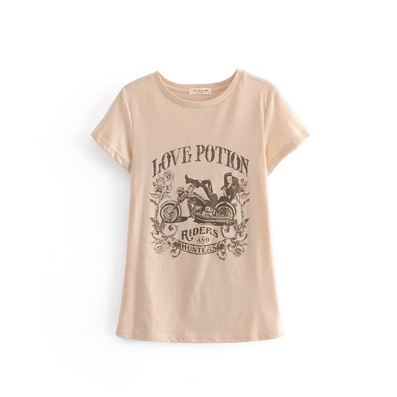 Motorcycle print T-shirt