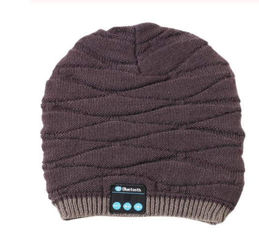 Wireless bluetooth knitted hat calls music stereo