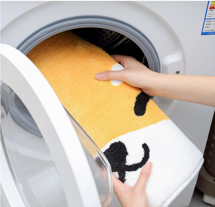 Japanese new animal shape flocking cartoon mats Household bathroom toilet door water absorbent non-slip mats