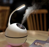 The sphere humidifier has a small fan