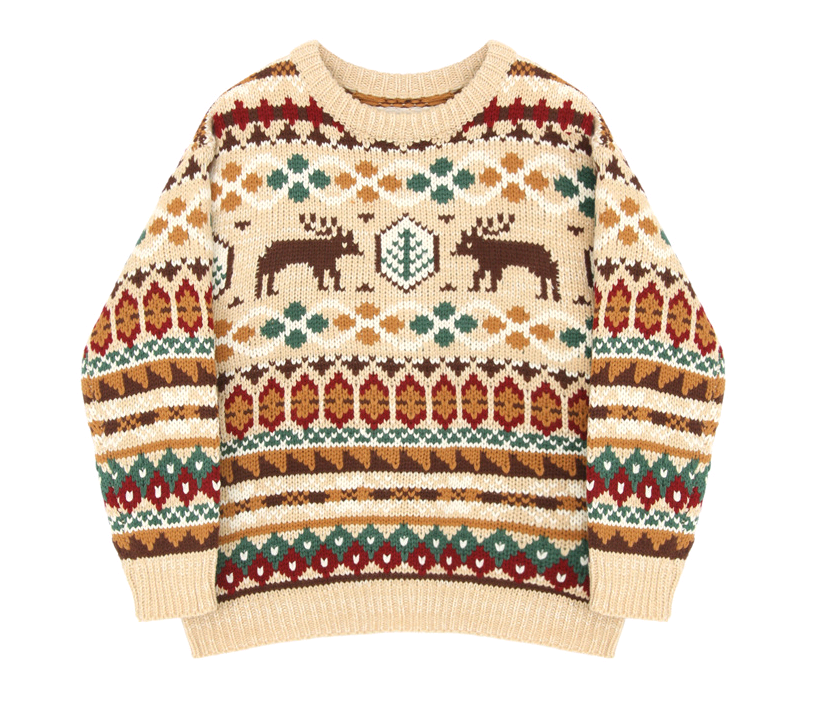 Christmas sweater women 2020 autumn and winter new Nordic wind jacquard deer thick loose sweater women's jacket