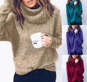 Heaped collar pullover sweater