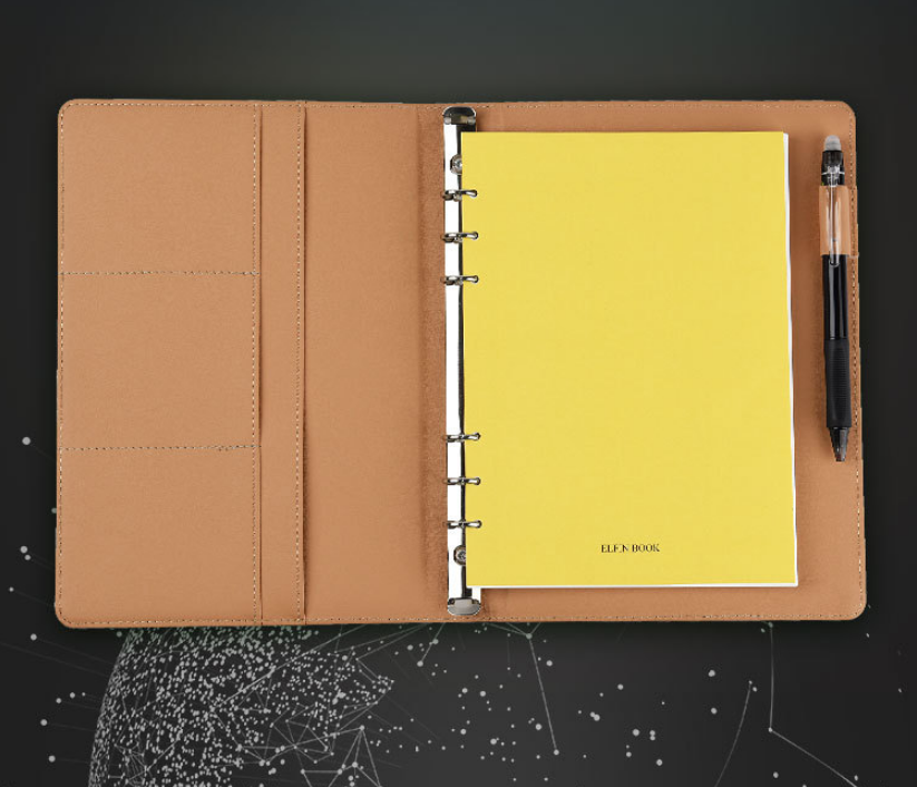 Elfinbook X leather surface App backup management smart paper notebook repeatable writing painting handwriting