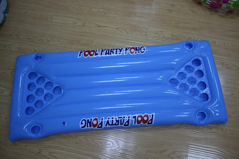 Inflatable floating row inflatable cup hole floating deck chair table tennis floating row