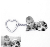 Engraved Pet Photo Keychain