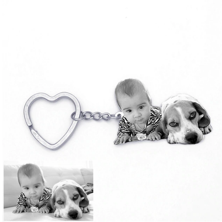 Engraved Pet Photo Keychain