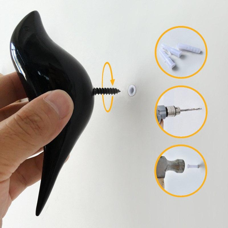 1 PCS Creative home wall bird decoration hanging hook door hanging hooks three-dimensional single