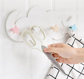 Creative star moon cloud shape without nails hat clothes hooks shelf hanging hanger