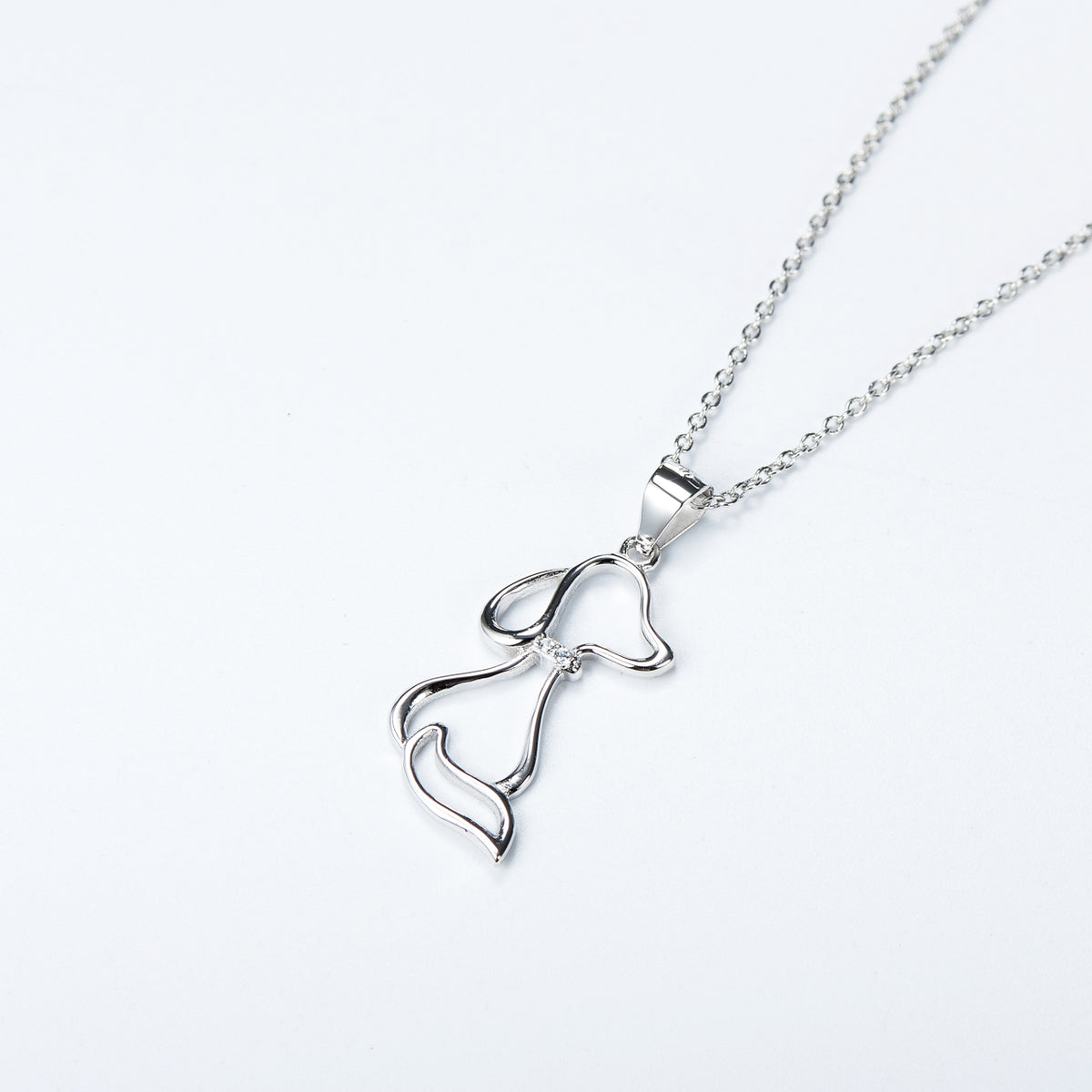 Collar De Plata 925 Colgante Cachorro