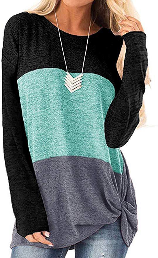 Colorblock kinky top