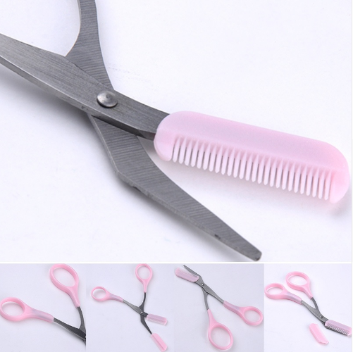 Herramientas de belleza tijeras para cejas con peine para cejas