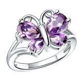 Butterfly Ring Color Crystal