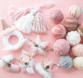 Christmas pink plush small pendant