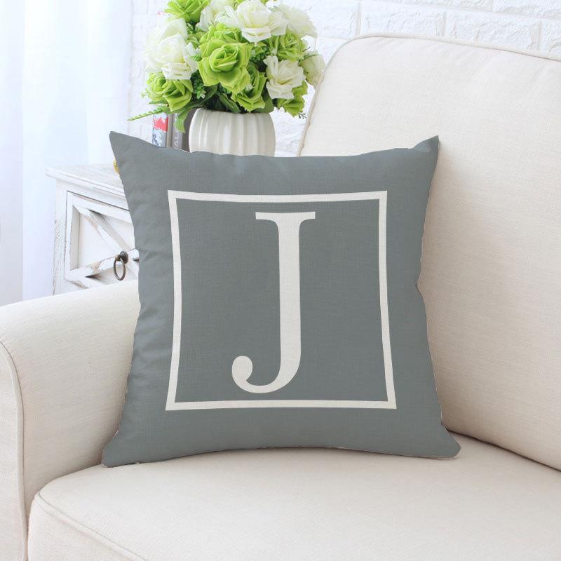 English alphabet single-sided printed pillowcase