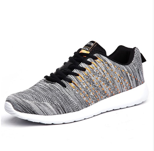 Flying woven low-top sports running shoes Korean version of the wild comfortable fashion trend sports shoes