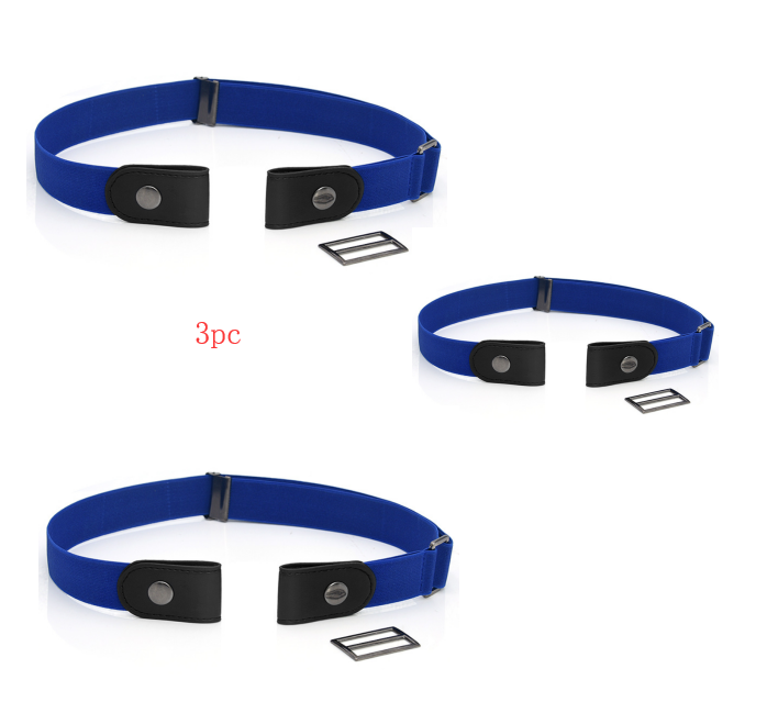 Leather Slim Stretch Invisible Belt Jeans Simple Joker Men and Women Lazy Belt