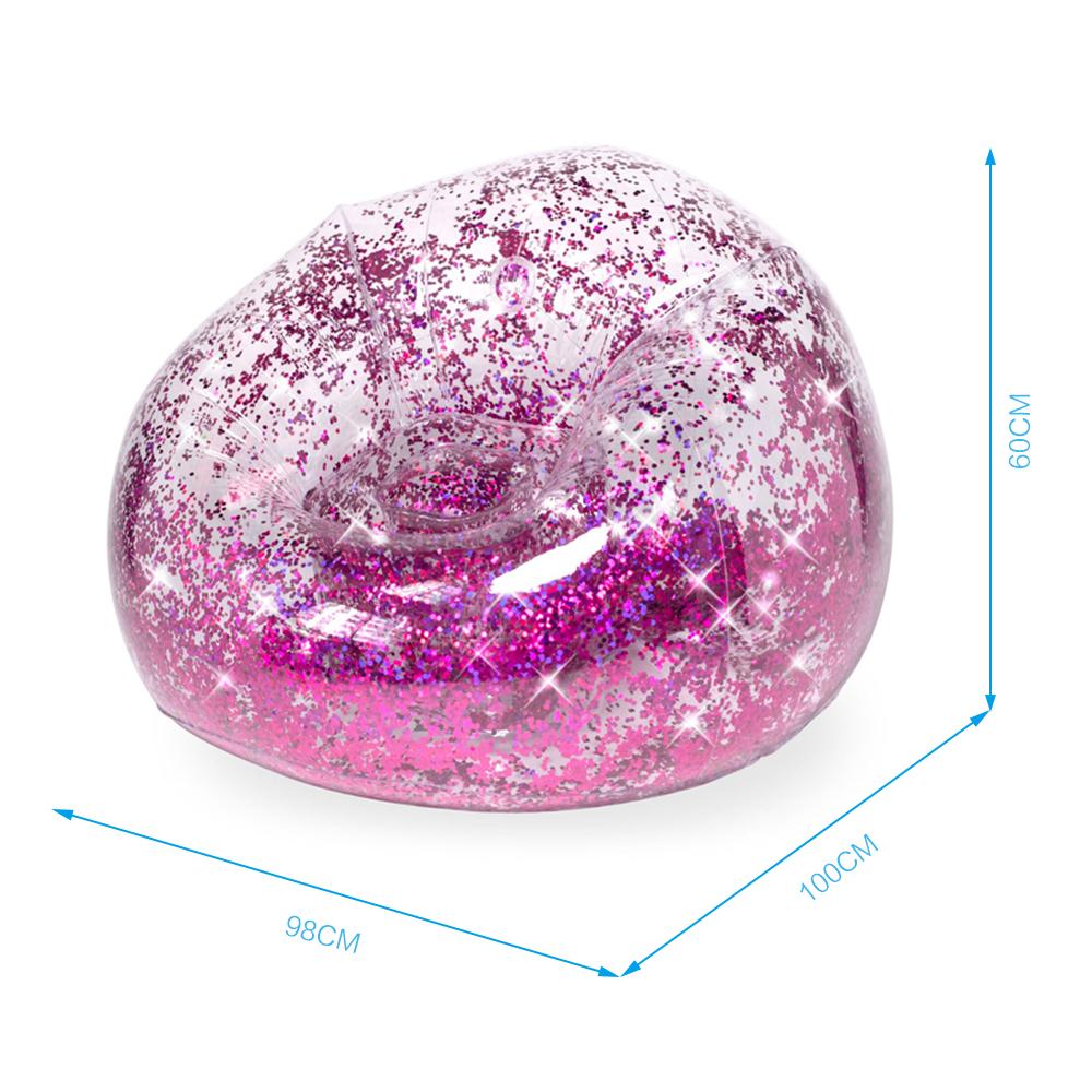 Transparent sequin inflatable home lazy sofa