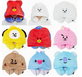 Cartoon hooded U-shaped pillow Travel neck pillow