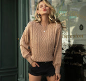 Wool ball knitted sweater
