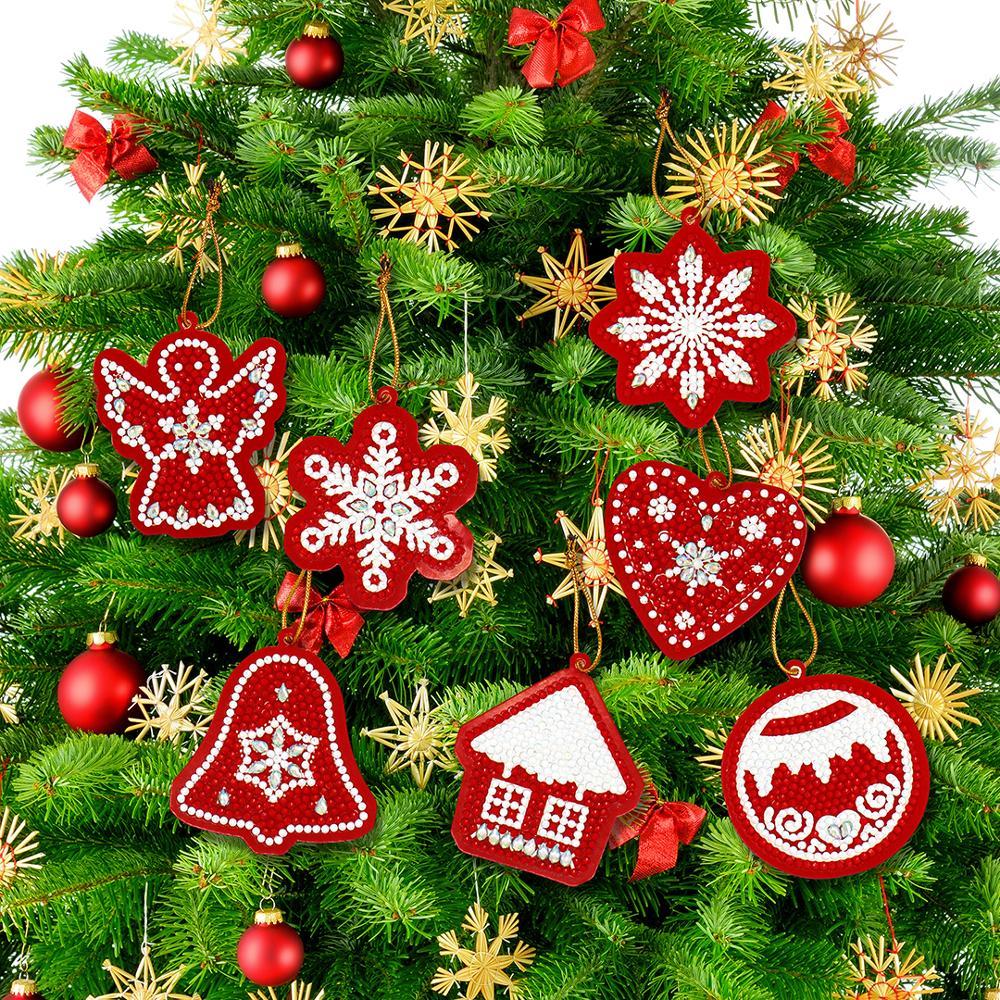 DIY Diamond Painting Christmas Tree Pendant Gift Tag Card