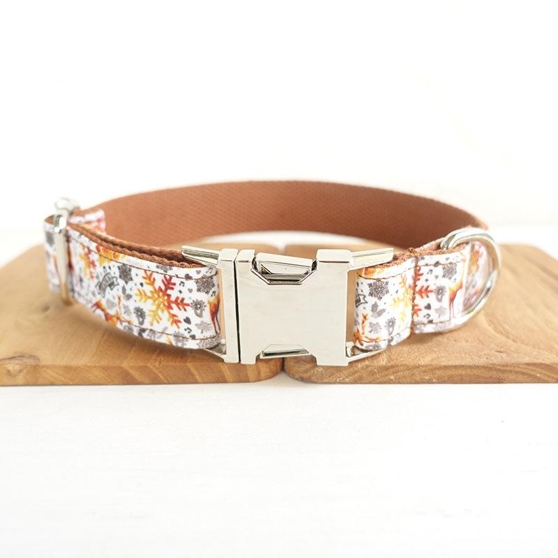 Christmas Series Dog Collar Bow Traction Set