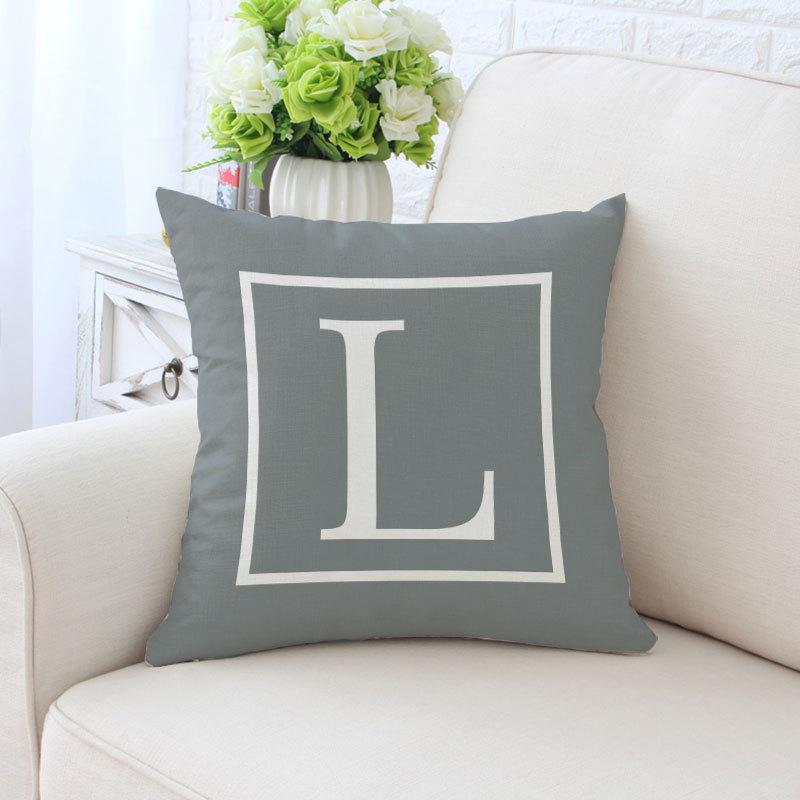 English alphabet single-sided printed pillowcase