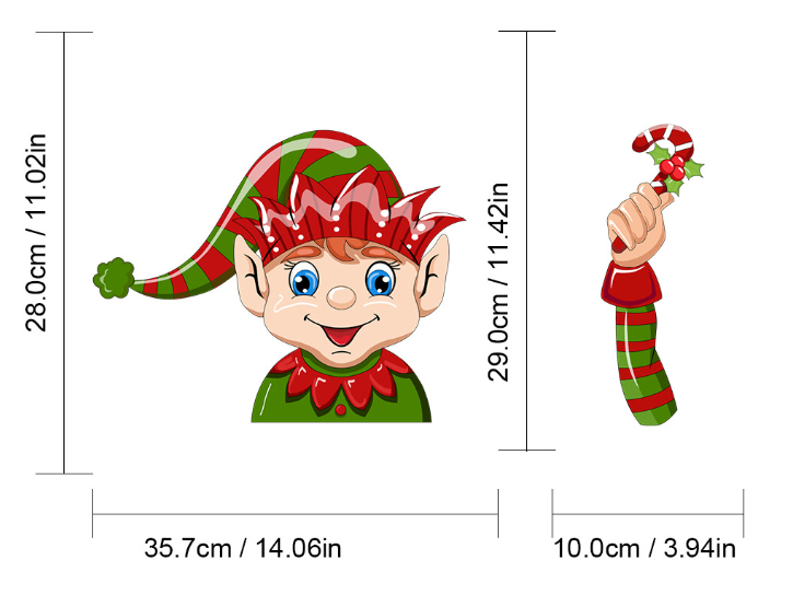 Christmas windshield stickers Santa Claus nice window stickers car wiper sticker featured gift