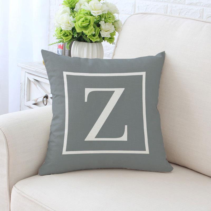 English alphabet single-sided printed pillowcase