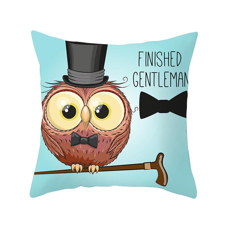 Owl animal pillowcase cushion cover