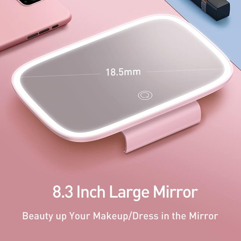 Car makeup mirror with LED lights