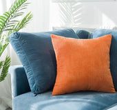 Simple square velvet pillowcase