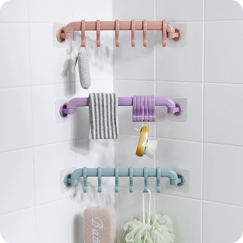 Creative kitchen, housewares, toilet, bathroom, plastic 6 without scratch hook