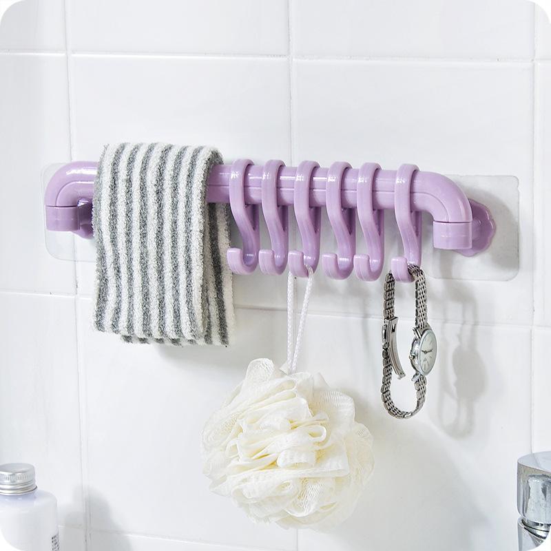 Creative kitchen, housewares, toilet, bathroom, plastic 6 without scratch hook