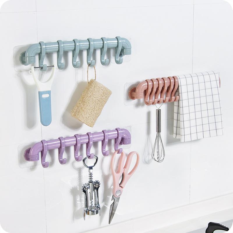 Creative kitchen, housewares, toilet, bathroom, plastic 6 without scratch hook