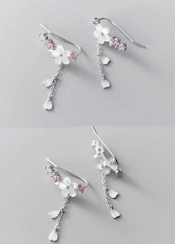 Diamond tassel earrings