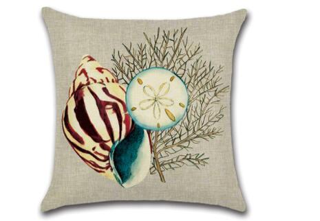 Cross-border special for the new Mediterranean Sea style blue sea Marine sailors conch octopus coral with pillow flax
