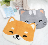 Japanese new animal shape flocking cartoon mats Household bathroom toilet door water absorbent non-slip mats