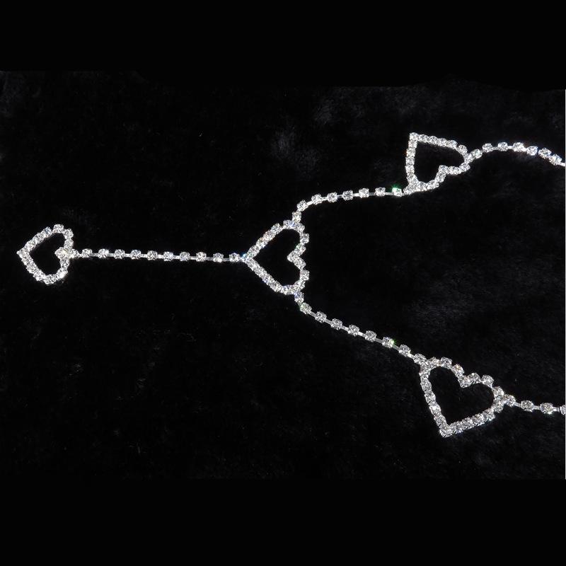 New 90s vintage flash drill heart waist chain cute bling bling night club disco belt