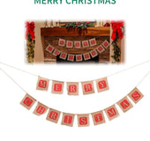 Merry Christmas sackcloth flag Christmas banner Christmas banner decoration