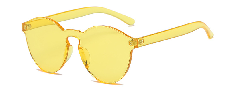 12 color frameless conjoined jelly transparent sunglasses