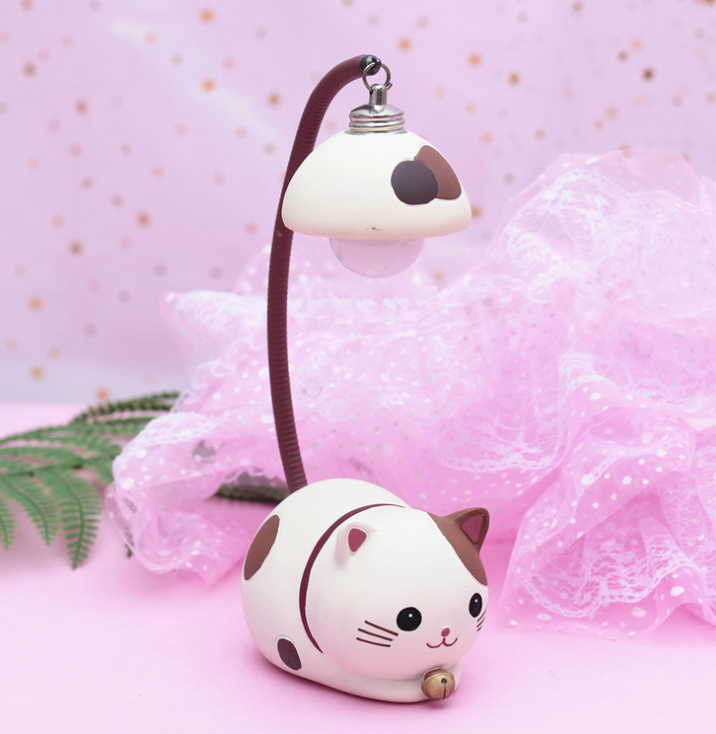 Creative small ornaments groceries cute cartoon cat night light girls room dormitory decorations student day gift