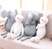 1pc 50cm 2 Patterns Cute Elephant Bunny Doll Simulation plush stuffed toys Baby soothing dolls Smooth feel High quality fabric