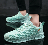 Dragon scale running shoes woven breathable