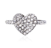 Creative heart-shaped diamond ring
