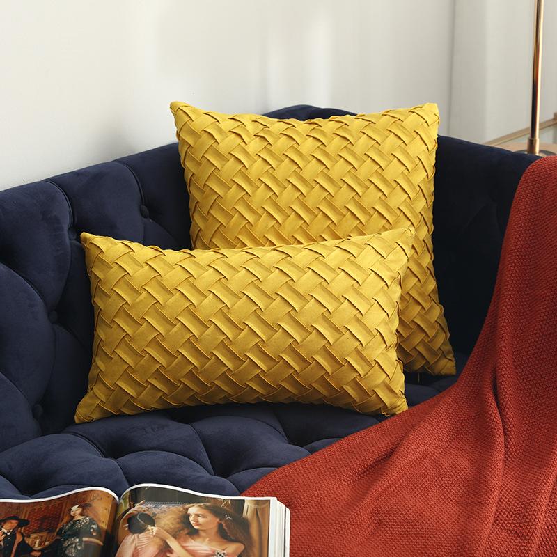 Buckskin woven cushion cover