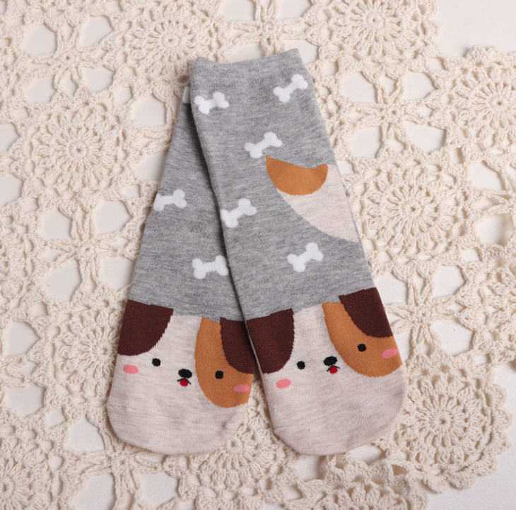 Cartoon animal in tube socks