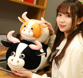 Cartoon cow long pillow plush toy