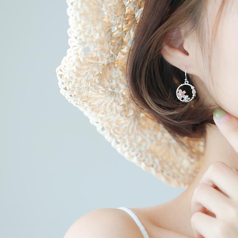 Cherry Blossom Loop Earrings