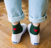 Cotton women's socks love heart socks